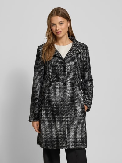Fuchs Schmitt Lange jas met opstaande kraag en knoopsluiting Zwart - 4