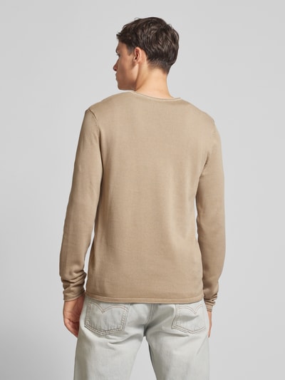 Jack & Jones Strickpullover mit Rundhalsausschnitt Modell 'ELEO' Beige 5