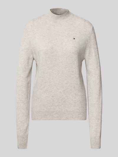 Tommy Hilfiger Regular Fit Pullover aus Woll-Kaschmir-Mix Hellgrau 2