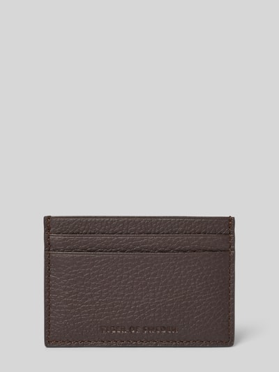 Tiger Of Sweden Pasjeshouder van leer met label in reliëf, model 'WAKE' Donkerbruin - 1