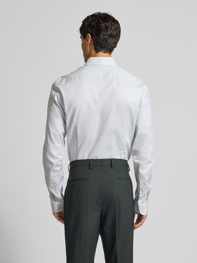 Jake*s Slim Fit Businesshemd mit extra langem Arm Hellgruen 5