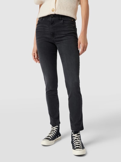 Marc Cain Jeans met labelpatch van leer Donkergrijs - 4