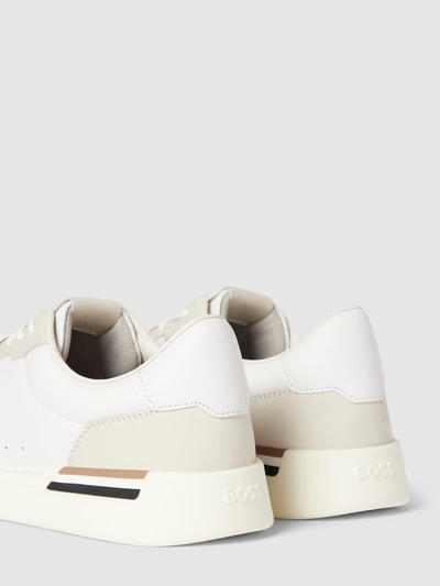 BOSS Sneakers van leer met vetersluiting Wit - 2