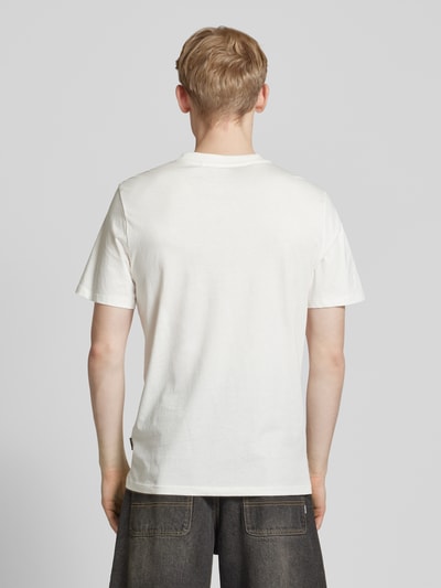 Blend T-Shirt mit geripptem Rundhalsausschnitt Modell 'JENS' Weiss 5
