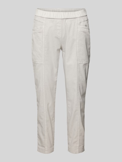 TONI Slim fit joggingbroek met verkort model, model 'Sue' Lichtgrijs - 2