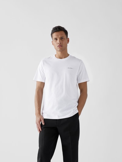 Marni T-Shirt mit Label-Print Weiß 4