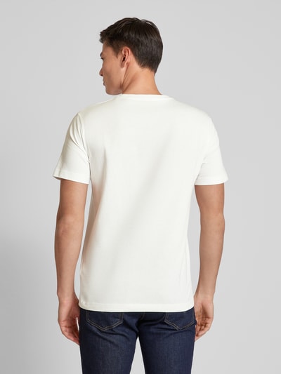 Gant T-Shirt mit Label-Print Offwhite 5