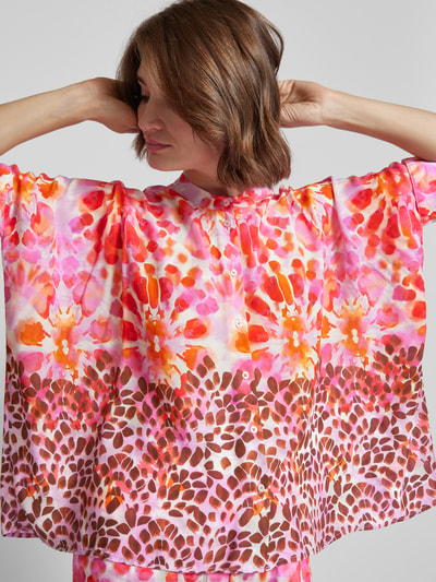 Emily Van den Bergh Blouse van viscose in batiklook Felroze - 3