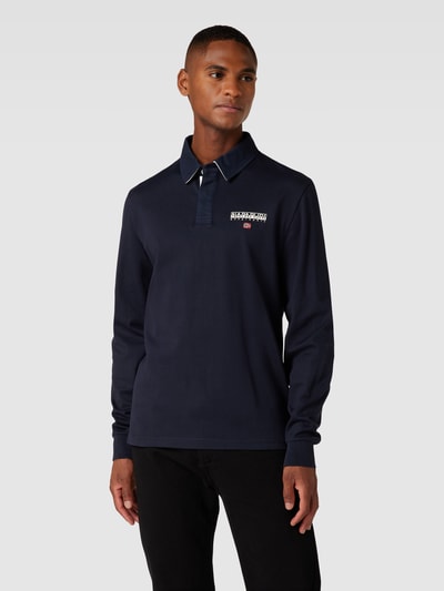 Napapijri Longsleeve mit Polokragen Marine 4