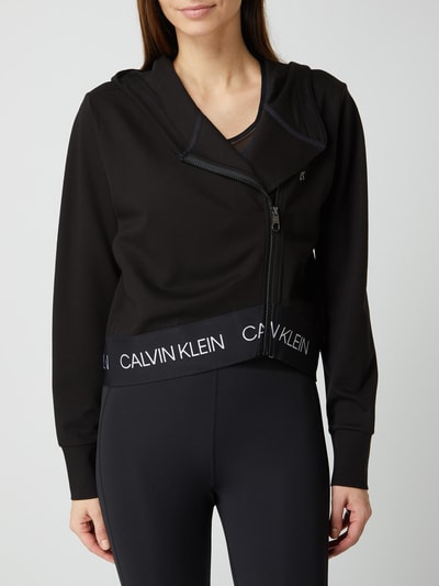 Calvin Klein Performance Sweatjack met asymmetrische ritssluiting  Zwart - 4