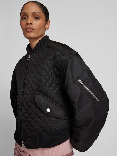 Stand Studio Steppjacke mit Zweiwege-Reißverschluss Black 3