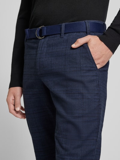 MCNEAL Slim fit broek met riem Oceaanblauw - 3