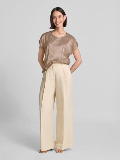 Betty Barclay T-Shirt mit geripptem Rundhalsausschnitt Kupfer 1