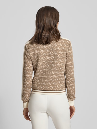 GUESS Activewear Sweatjacke mit Reißverschluss Taupe 5