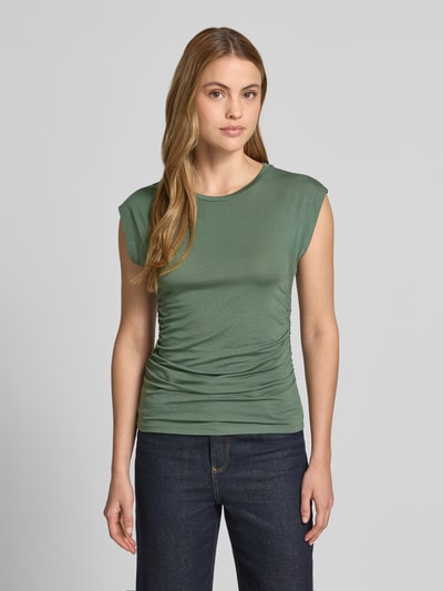 VERO MODA Slim Fit T-Shirt aus Lyocell-Mix Modell 'AVASARAH' Schilf 4