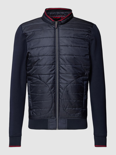 Christian Berg Men Sweatjacke mit Kontraststreifen Marine 2