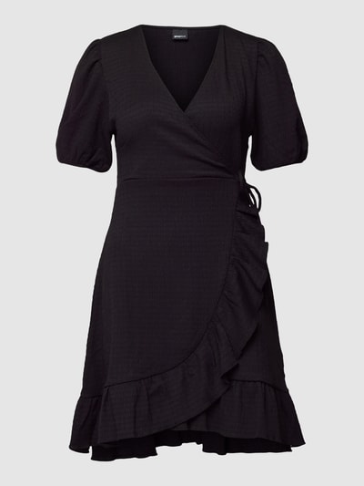 Gina Tricot Wickelkleid in Minilänge Modell 'Roza' Black 2