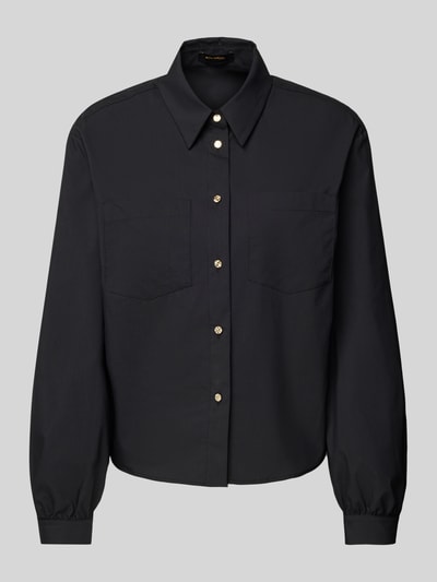 More & More Bluzka koszulowa o pudełkowym kroju z mieszanki bawełny Czarny 2