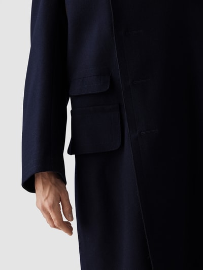 Maison Margiela Wollmantel mit Reverskragen Marineblau 3