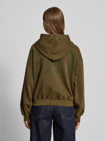 GAP Bluza z kapturem o krótkim kroju z nadrukiem z logo Zielony 5