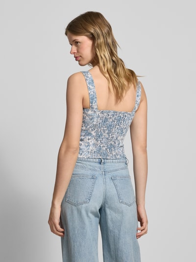 Levi's® Crop Top mit durchgehendem Reißverschluss Modell 'OPHELIA' Hellblau 5