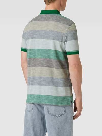 MCNEAL Poloshirt mit Streifenmuster Olivgrün 5