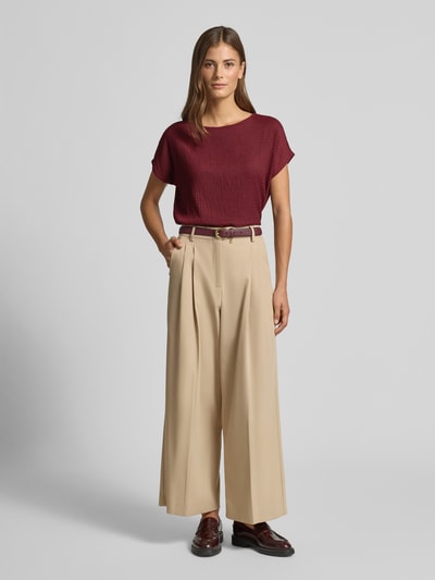 s.Oliver RED LABEL Relaxed fit T-shirt met stretch Bordeaux - 1