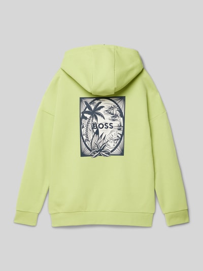 Boss Hoodie mit Kapuze Hellgruen 3