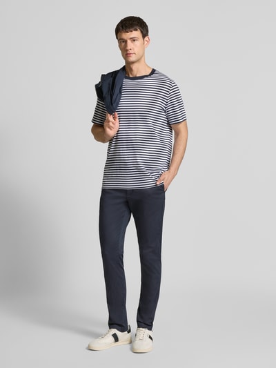 Tommy Hilfiger Slim fit chino van katoenmix Donkerblauw - 1