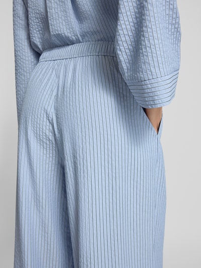 Jake*s Collection Straight Leg Stoffhose mit Strukturmuster Blau 3