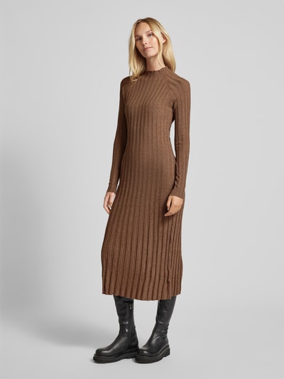 Mango Strickkleid mit Turtleneck Modell 'FLURRY' Mittelbraun 1