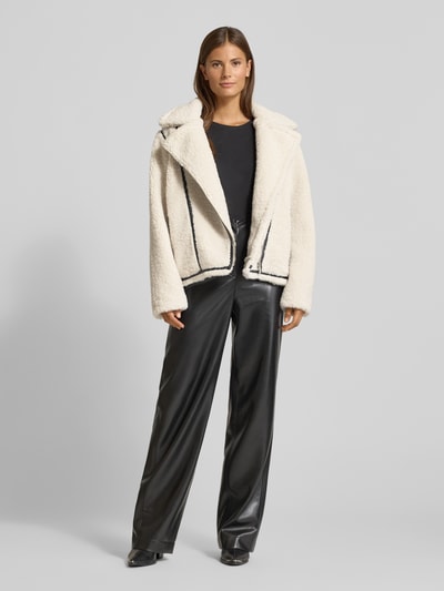Christian Berg Woman Selection Jack met teddybont en platte kraag Offwhite - 1