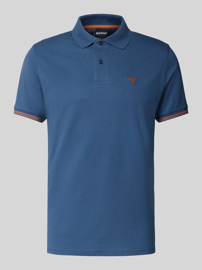 Barbour Tailored Fit Poloshirt aus reiner Baumwolle Jeansblau 2