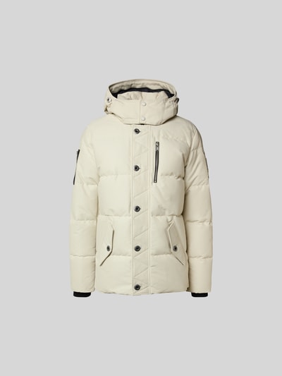 Moose Knuckles Daunenjacke mit abnehmbarem Webpelzbesatz Offwhite 2