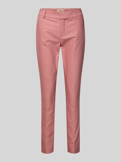 Productfoto, Slim Fit broek met sierzakken model 'Abbey' van MOS MOSH, dames broek van katoenmix met stretch, roze, maat 36, binnenbeenlengte 74 cm