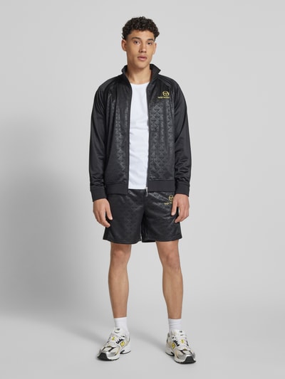 SERGIO TACCHINI Korte broek met labelstitching, model 'NERO' Zwart - 1