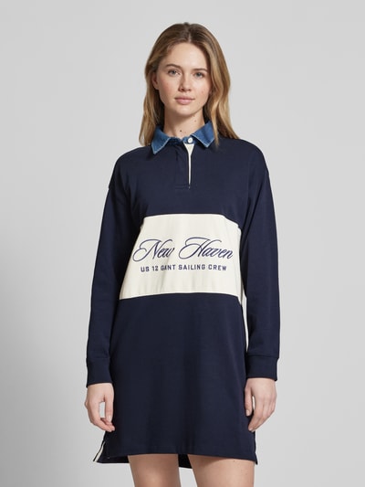 Gant Knielanges Sweatkleid mit Logo-Stitching Marine 4