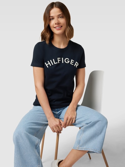 Tommy Hilfiger T-shirt met labeldetails Marineblauw - 3