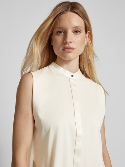 BOSS Zijden blousetop met opstaande kraag, model 'Ejica' Offwhite - 3