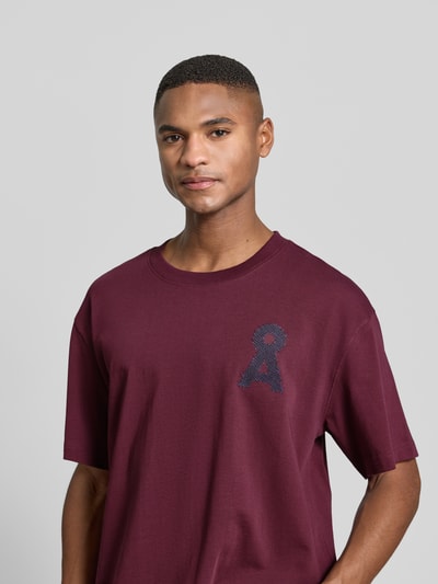 Armedangels Oversized T-Shirt aus Bio-Baumwolle Modell 'AADRU' Bordeaux 3