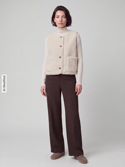 Levi's® 300 Teddyweste mit aufgesetzten Taschen Offwhite 1