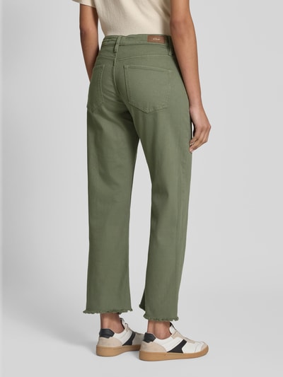 s.Oliver RED LABEL Straight Fit Jeans aus Baumwoll-Mix Modell 'KAROLIN' Khaki 5