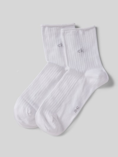 CK Calvin Klein Socken mit Label-Detail im 2er-Pack Weiss 1