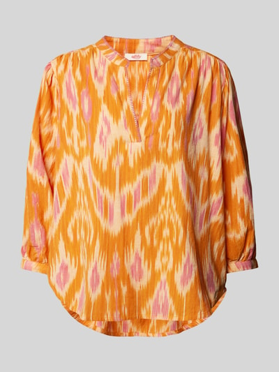 Oilily Bluse mit Tunikakragen Modell 'BARABAS' Orange 2