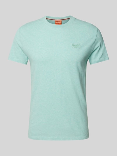 Superdry T-shirt met labelstitching Mintgroen gemêleerd - 2