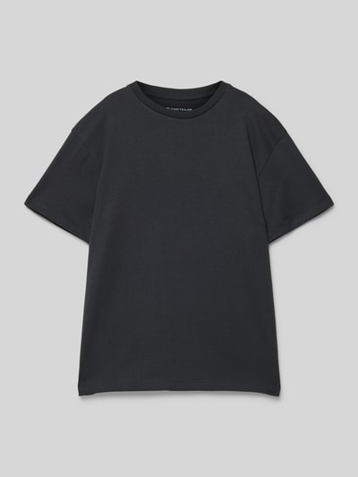 Tom Tailor Oversized T-Shirt aus reiner Baumwolle Black 1