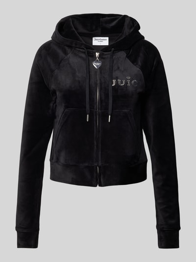 Juicy Couture Sweatjacke mit Label-Strasssteinbesatz Modell 'MADISON' Black 1