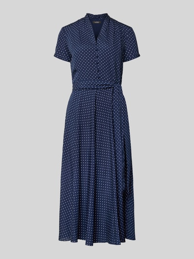 Lauren Ralph Lauren Tailliertes Blusenkleid mit Umlegekragen Modell 'EARNEST' Marine 2