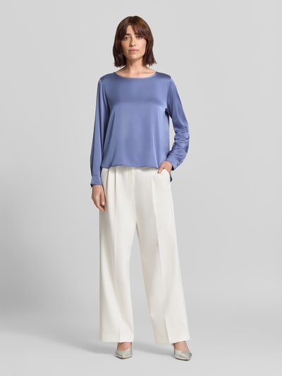 EMME Blusenshirt mit Rundhalsausschnitt Modell 'CURSORE' Hellblau 1