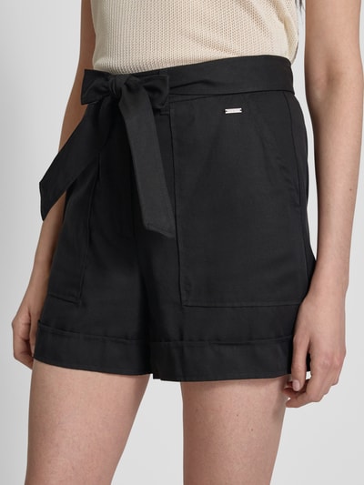 Guess Regular Fit Shorts mit Bindegürtel Modell 'NEW NINA' BLACK 3